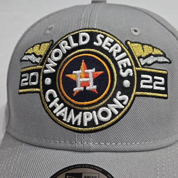 New Era Houston Astros Snapback Hat Gray 2022 World Series Champions 9Forty - Picture 2 of 15